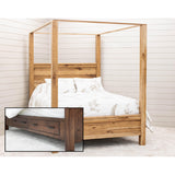 Jackson Full Hickory Wood Four Poster Canopy Bed | WB
