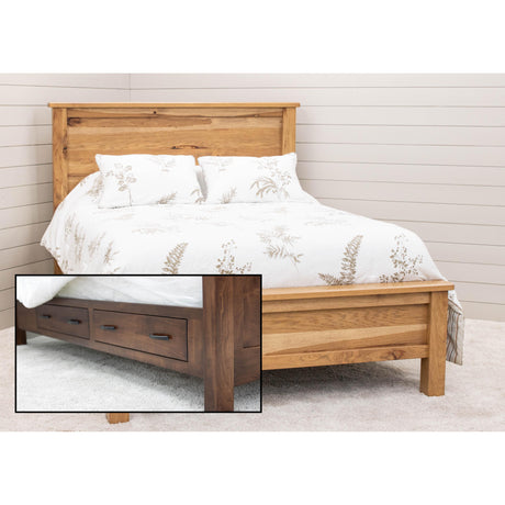 Jackson Queen Hickory Wood Storage Platform Bed | WB