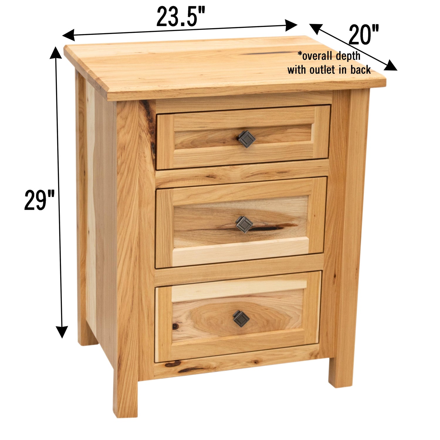 Jackson 3-Drawer Nightstand