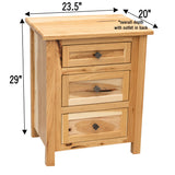 Jackson 3-Drawer Nightstand