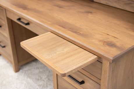 Jackson Hickory Wood Flat Wall Desk | ASB