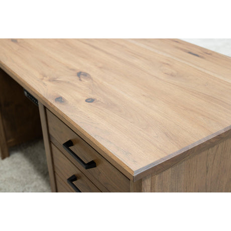 Jackson Hickory Wood Flat Wall Desk | WB