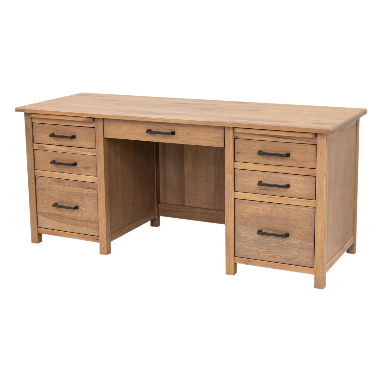 Jackson Hickory Wood Flat Wall Desk | WB