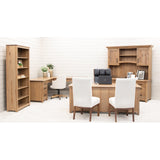 Jackson Hickory Wood L Desk | WB