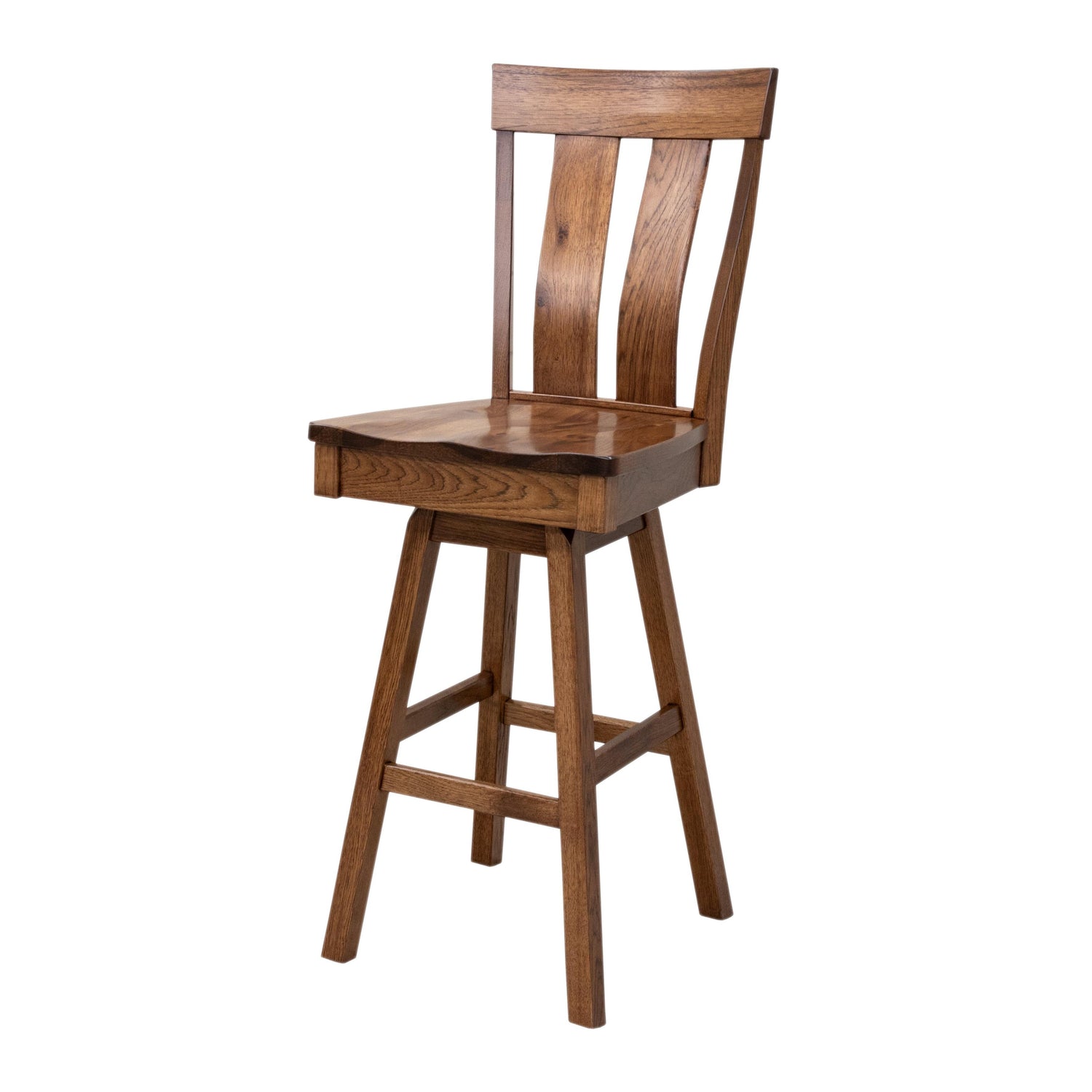 Kinglet 24" Hickory Wood Swivel Bar Stool | ASB