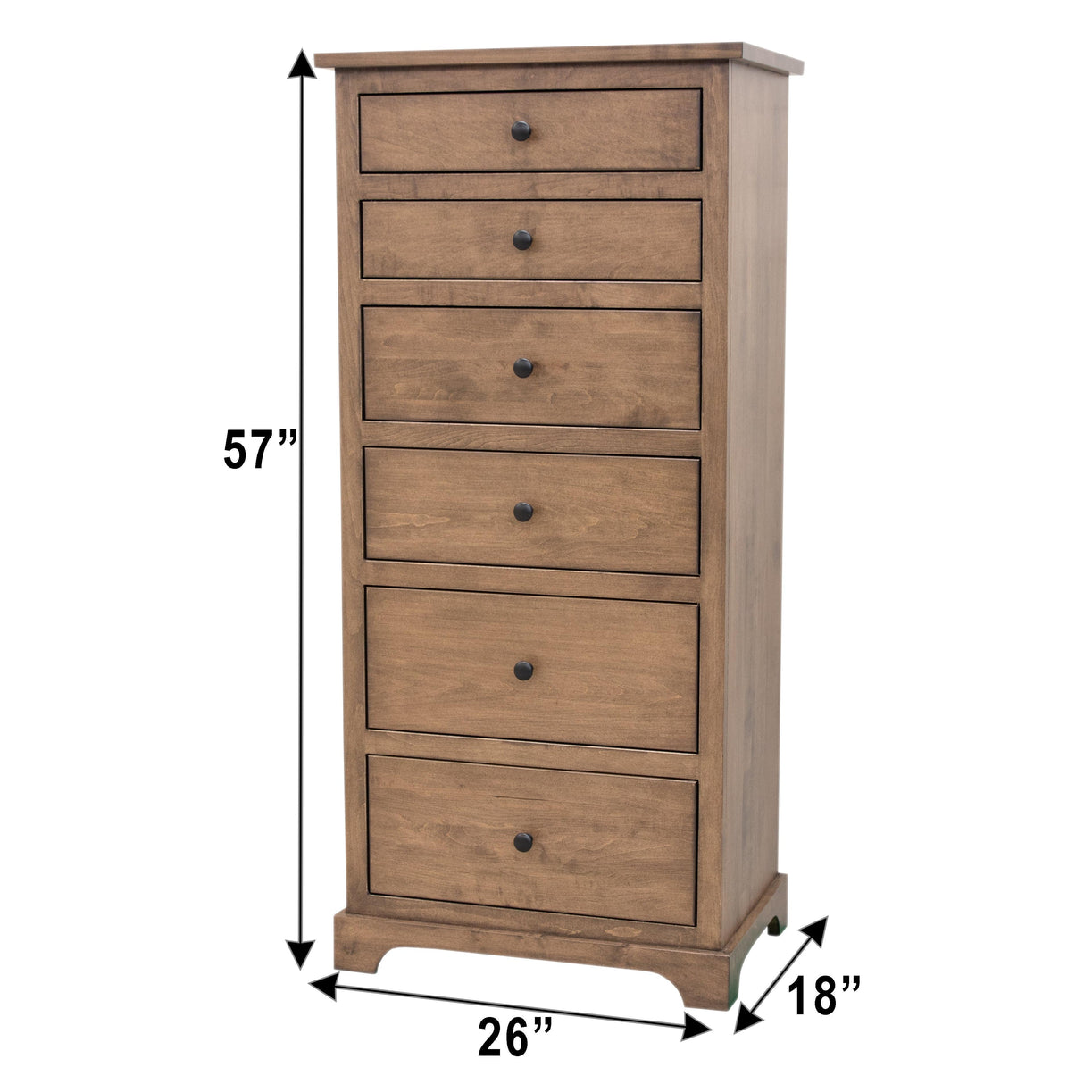 Lakeport 6-Drawer Maple Wood Lingerie Dresser | CO