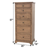 Lakeport 6-Drawer Maple Wood Lingerie Dresser | CO