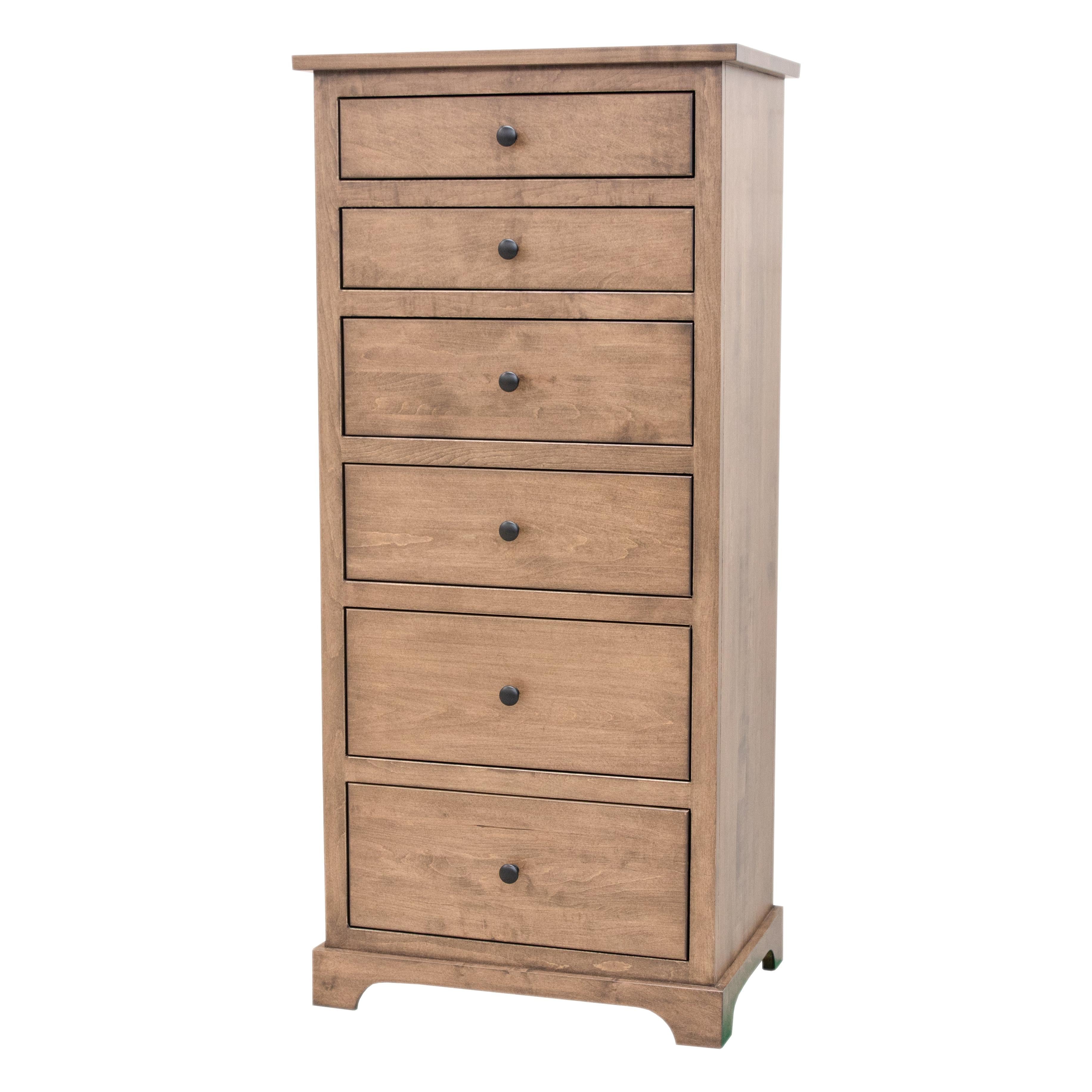 Lakeport 6-Drawer Maple Wood Lingerie Dresser in Willowbend