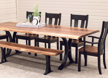 Urbana Black & Wood Arm Dining Chair | M-EB&W-NAT