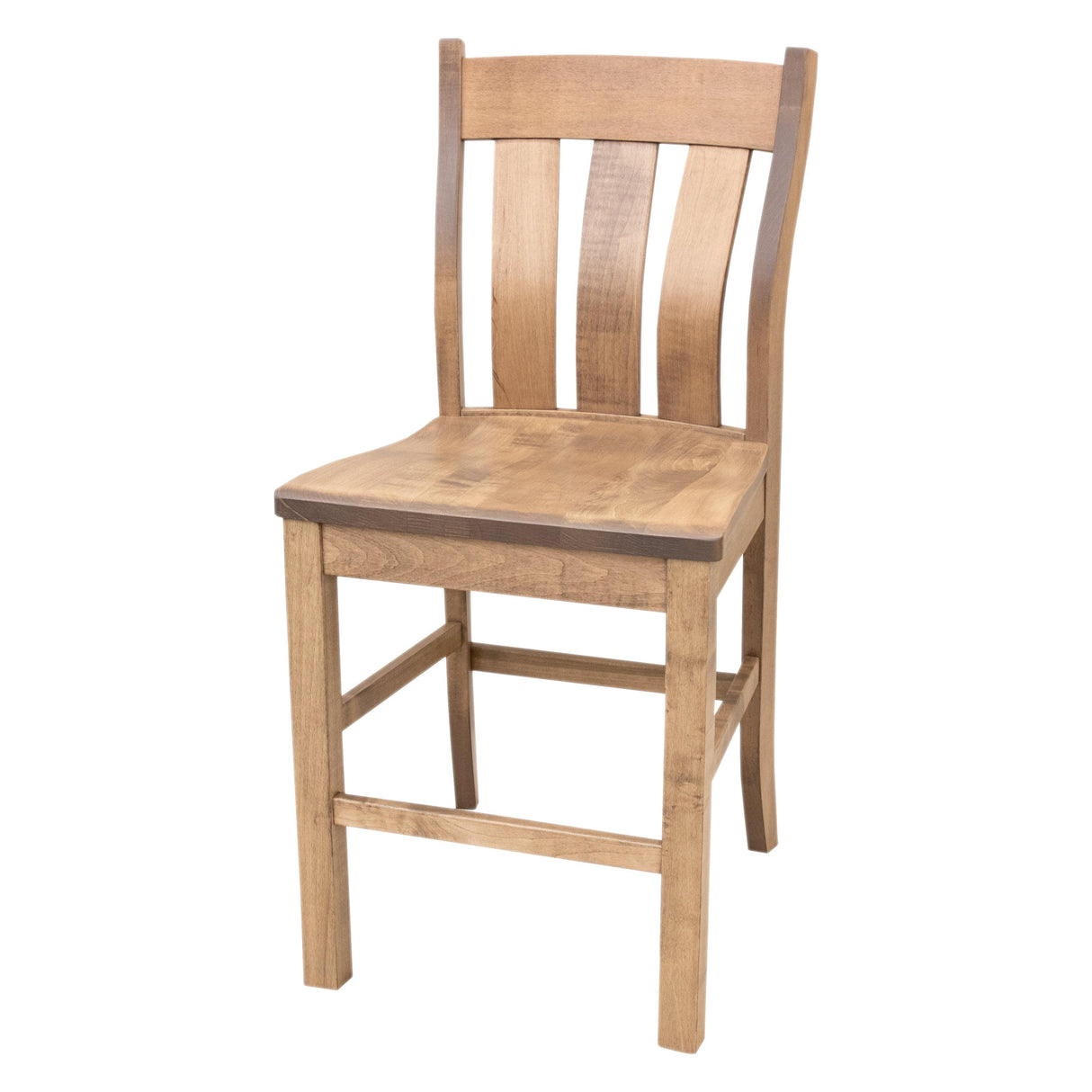 Logan Maple Wood 24" Stationary Bar Stool | WB