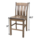 Logan Maple Wood 24" Stationary Bar Stool | WB
