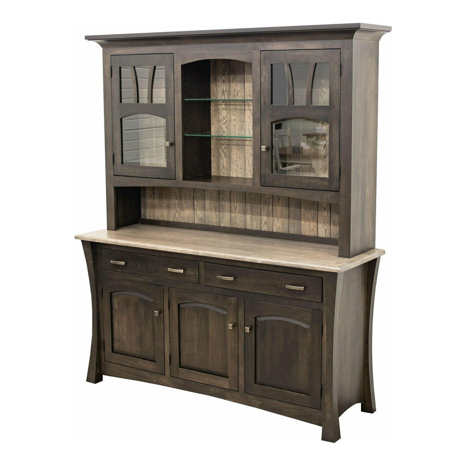 Manhattan Black & Wood Hutch | M-DK&RWO-GRB