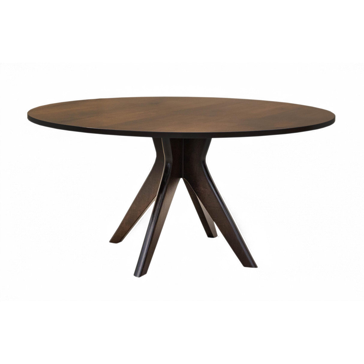 Mid-Century Modern Maple Wood Round Dining Table | BV