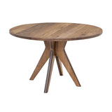 Mid-Century Modern Hickory Wood Round Dining Table | CO