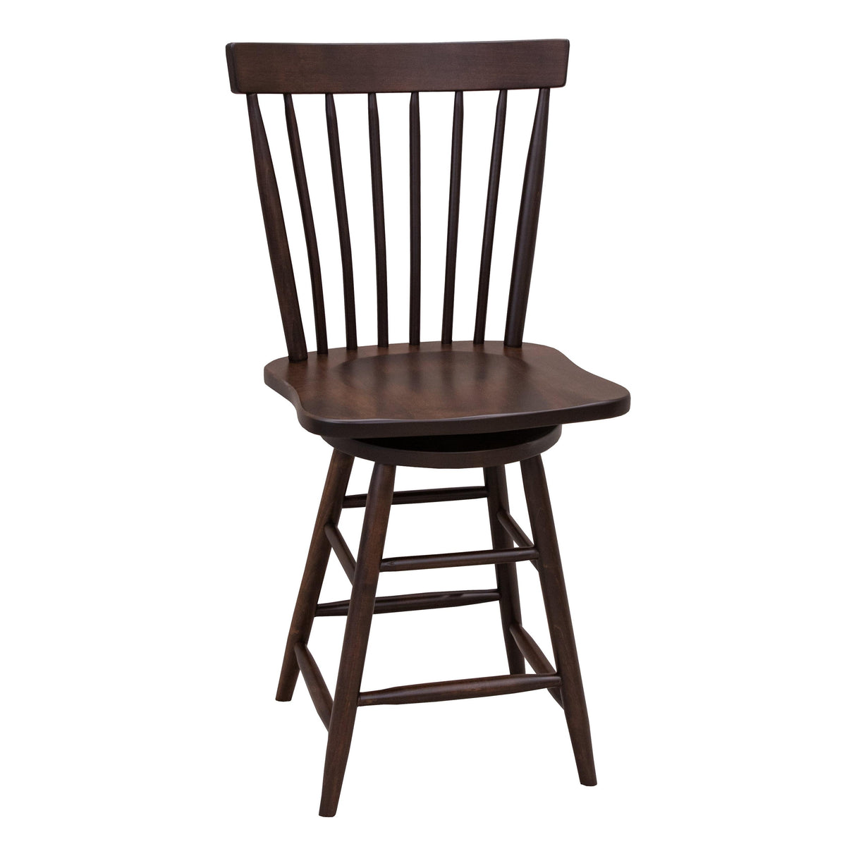 Millcreek Windsor Maple Wood 24" Swivel Bar Stool | RT