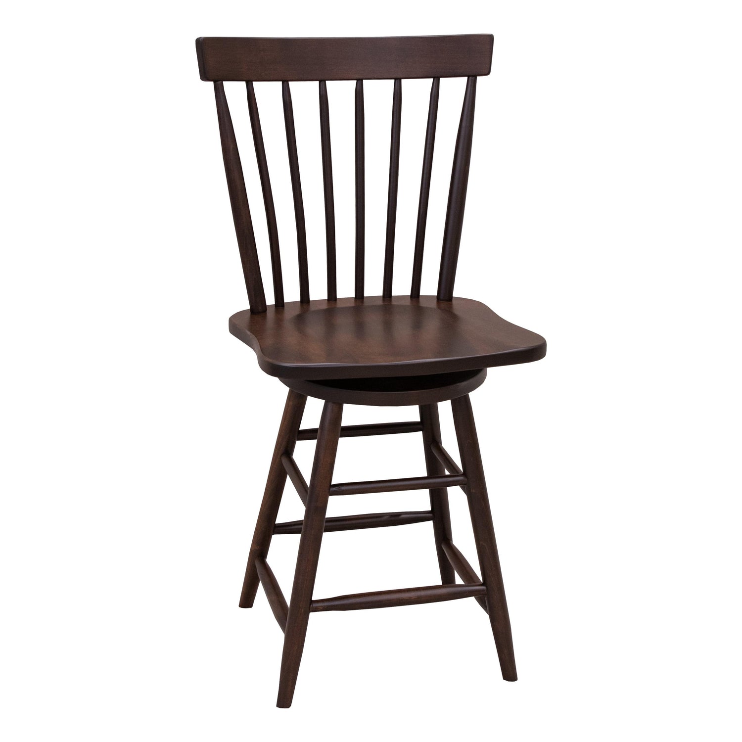 Millcreek Windsor Maple Wood 24" Swivel Bar Stool | RT