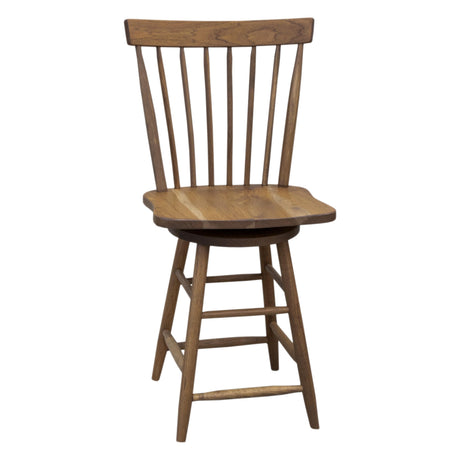 Millcreek Windsor Hickory Wood 24" Swivel Bar Stool | CO