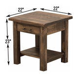 Milltown Large Square Open End Table