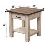 Milltown Large Square Open End Table