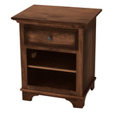 Miranda 1-Drawer, Open Nightstand