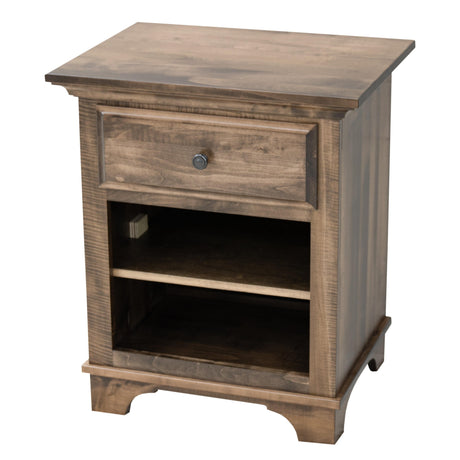 Miranda Maple Wood 1-Drawer Open Nightstand | CO