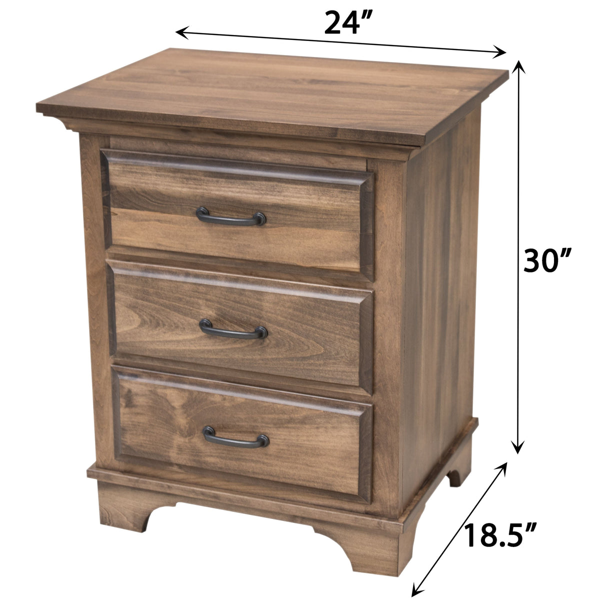 Miranda 3-Drawer Nightstand