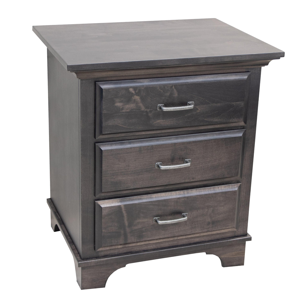 Miranda Maple Wood 3-Drawer Nightstand | DK