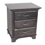 Miranda Maple Wood 3-Drawer Nightstand | DK
