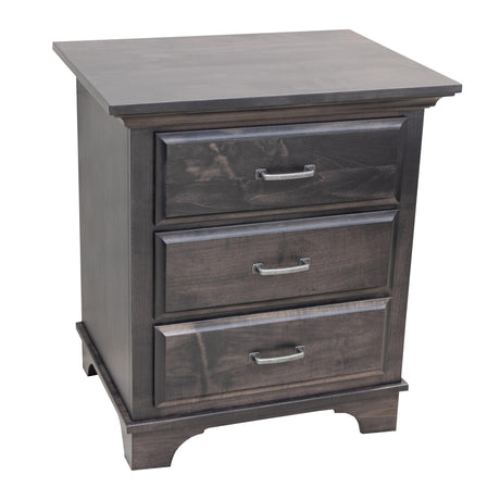 Miranda Maple Wood 3-Drawer Nightstand | DK