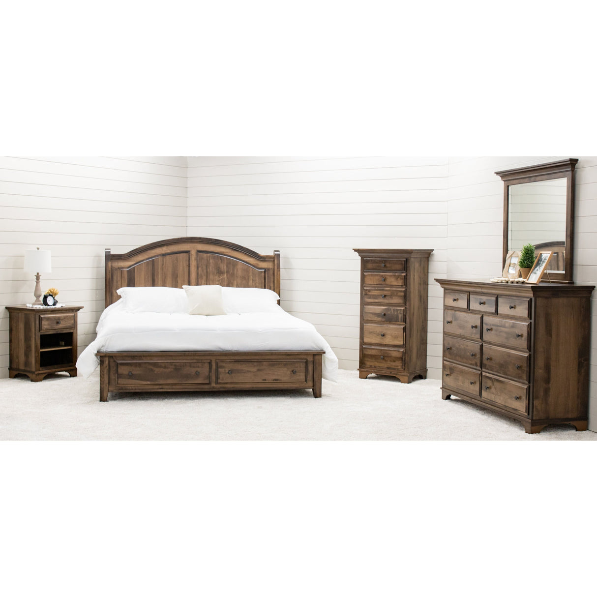 Miranda 1-Drawer, Open Nightstand