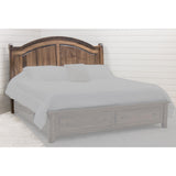 Miranda Sleigh King Maple Wood Panel Storage Platform Bed | CO