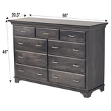 Miranda 9-Drawer Tall Dresser