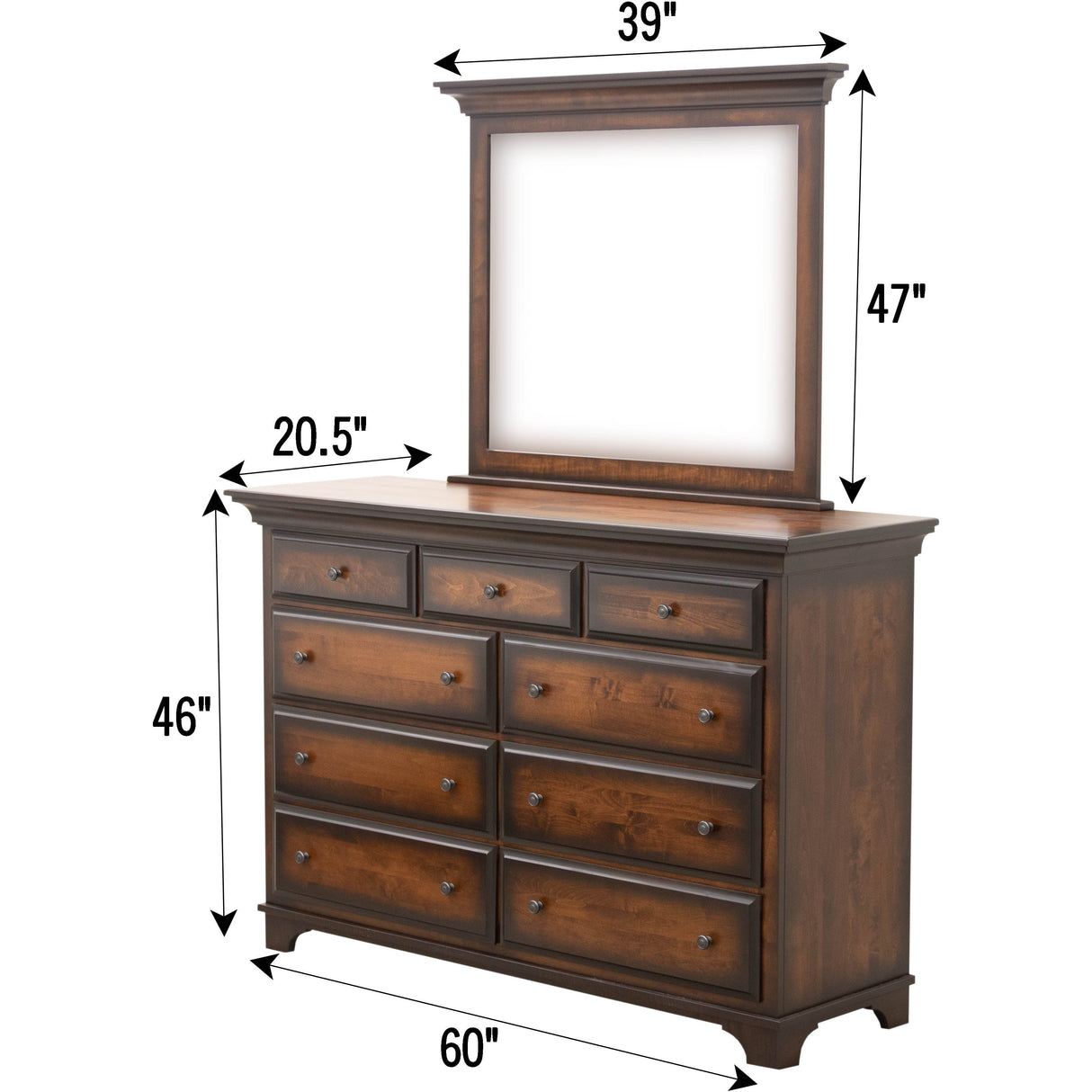 Miranda 9-Drawer Tall Dresser