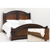 Miranda Sleigh Full Maple Wood Panel Bed with Arched Footboard | ASB-BURN