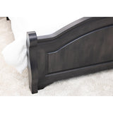 Miranda Sleigh Full Maple Wood Panel Bed with Arched Footboard | DK