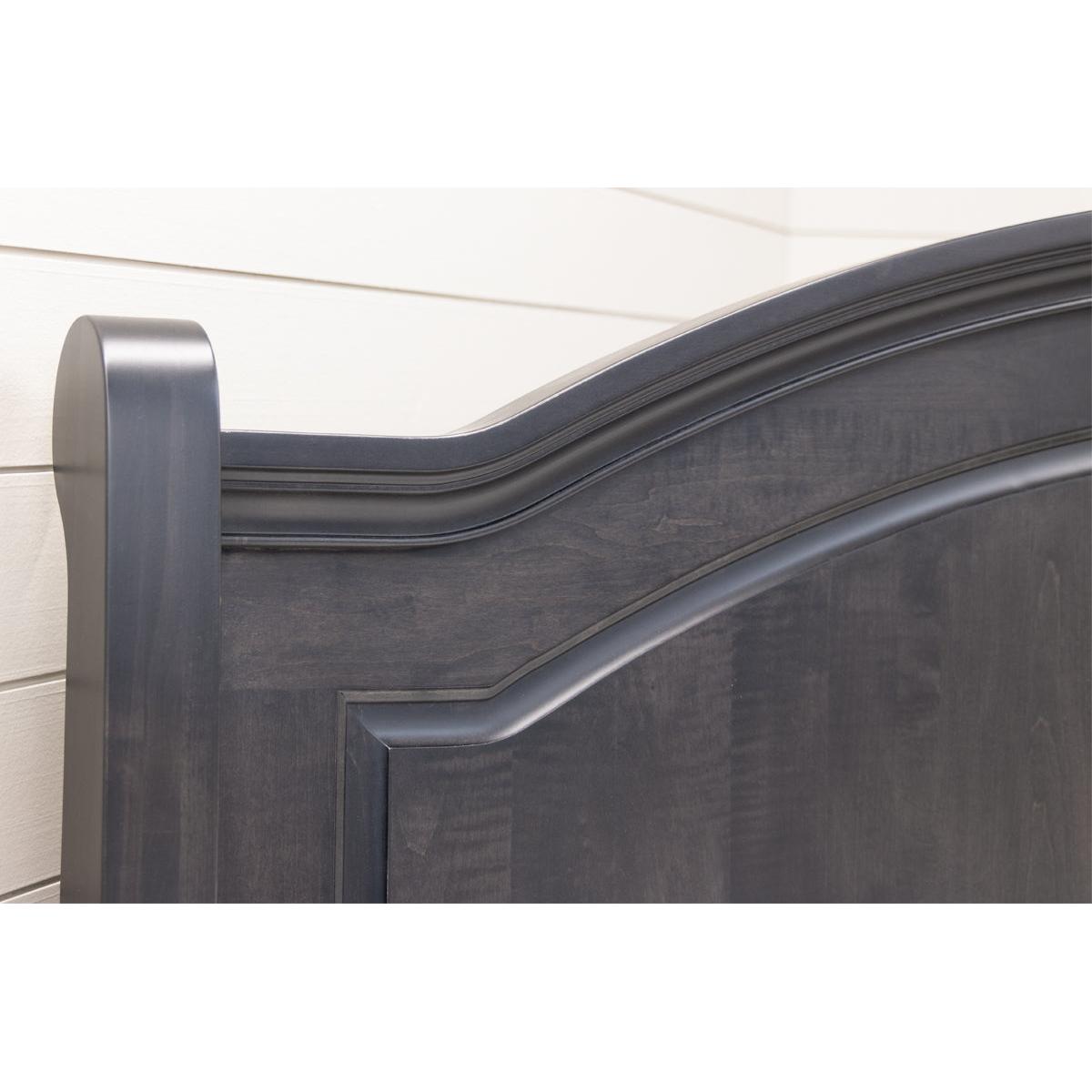 Miranda Sleigh King Maple Wood Panel Storage Platform Bed | DK