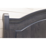 Miranda Sleigh King Maple Wood Panel Storage Platform Bed | DK