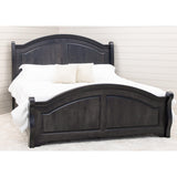 Miranda Sleigh Full Maple Wood Panel Bed with Arched Footboard | DK