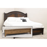 Miranda Sleigh Full Maple Wood Panel Storage Platform Bed | ASB-BURN