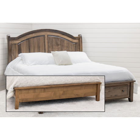 Miranda Sleigh Queen Maple Wood Panel Storage Platform Bed | CO
