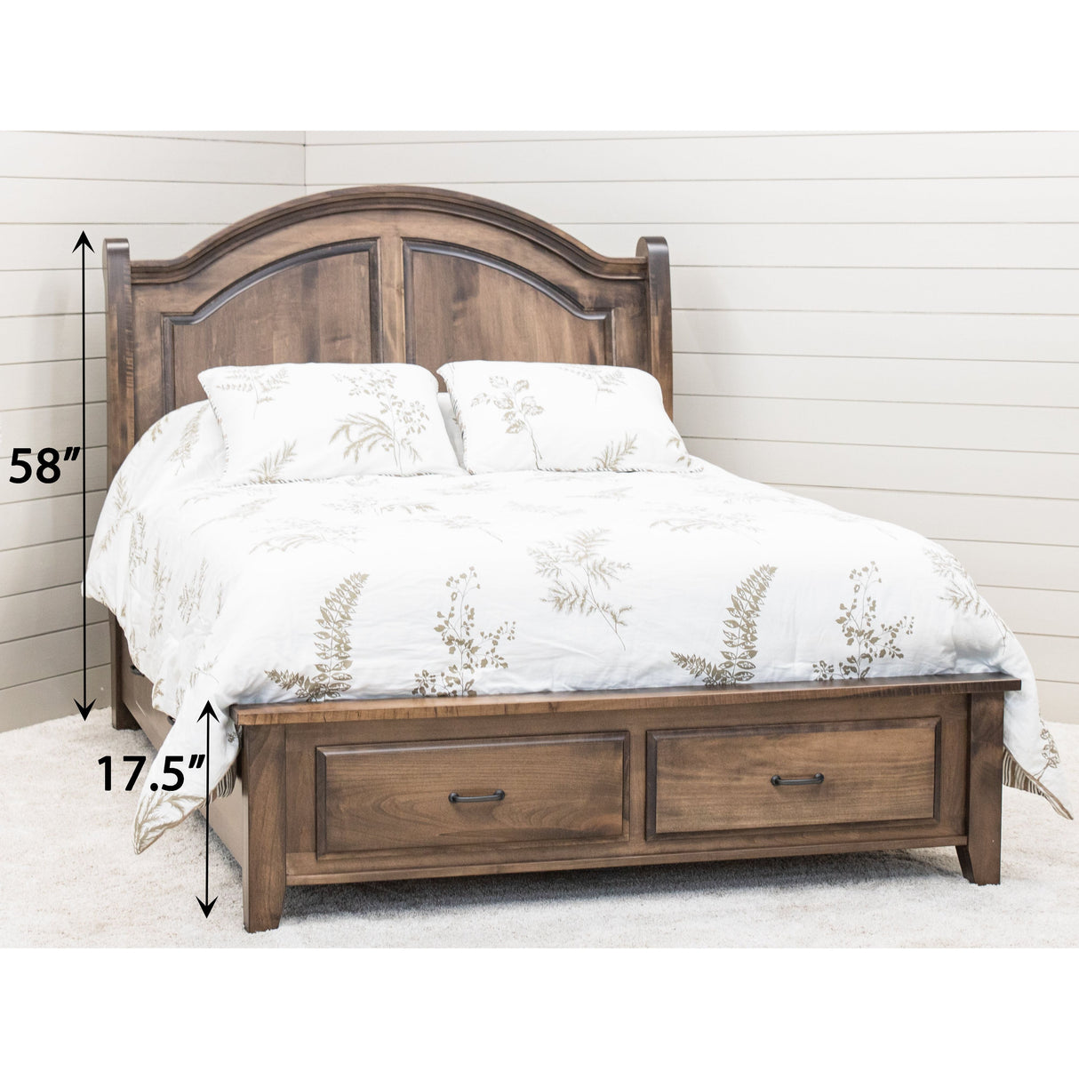 Miranda Sleigh Storage Platform Bed