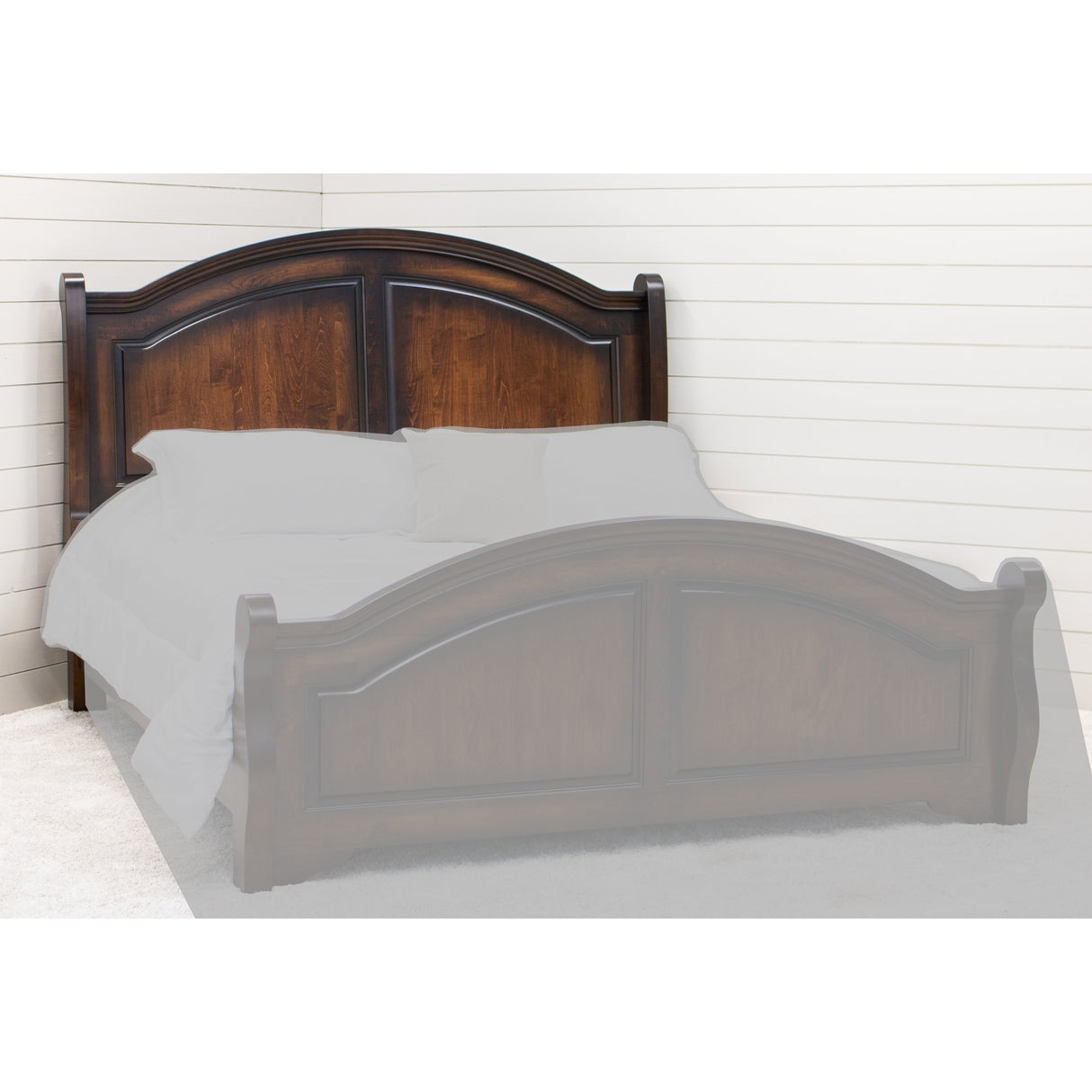 Miranda Sleigh Solid Wood Headboard Only