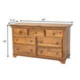 Miranda 7-Drawer Low Dresser