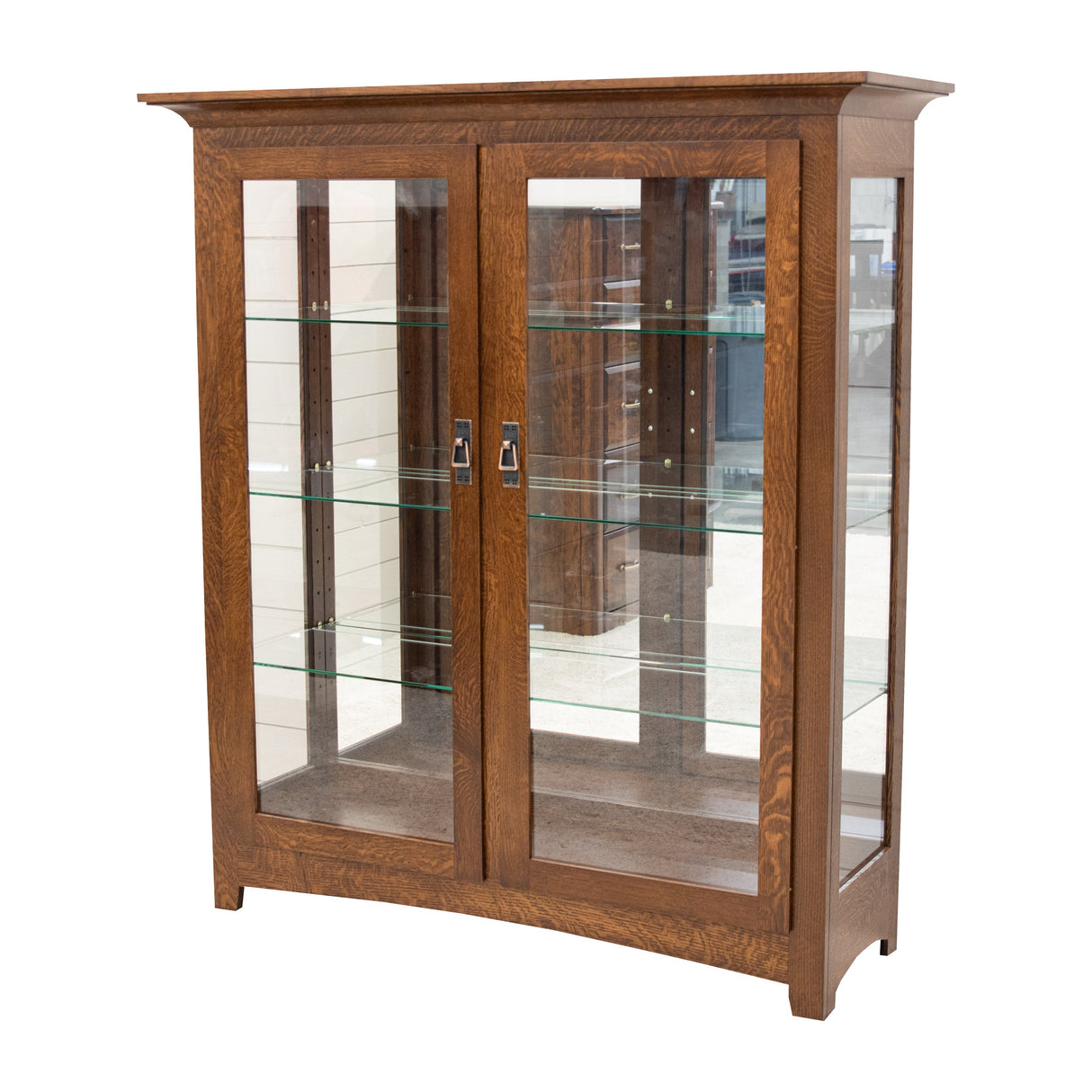 Mission Glass Display Curio Cabinet