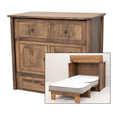 Mission Style Twin Size Murphy Bed Cabinet with Drawers