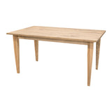 Modern Shaker Maple Dining Table, Bench and Chair Set for 6