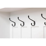 Modern Shaker White Solid Wood Hall Tree Bench | M-DW&CO