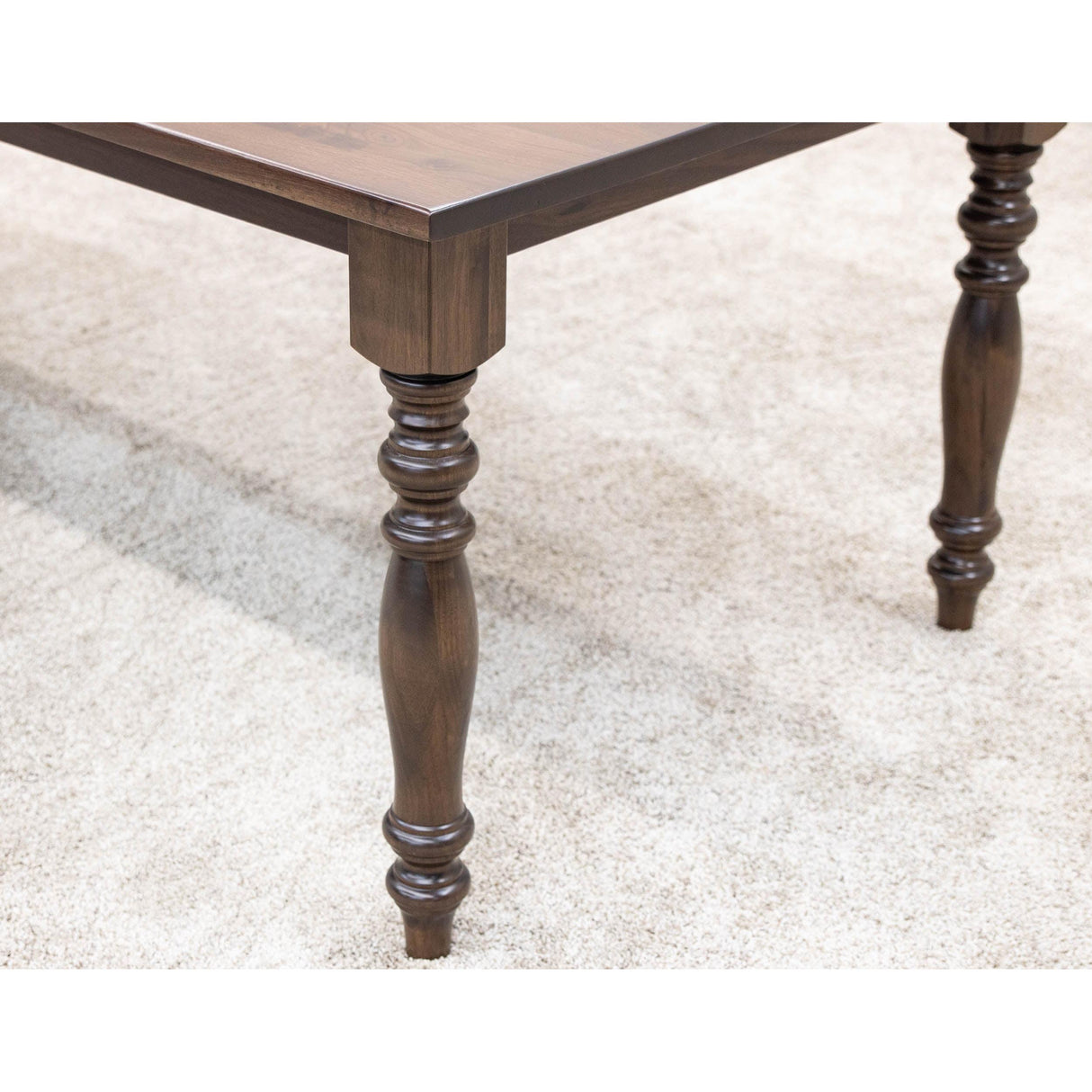 Modern Farm Leg Walnut Wood Extending Dining Table | CO