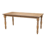 Modern Farm Leg White Oak Wood Extending Dining Table | WB