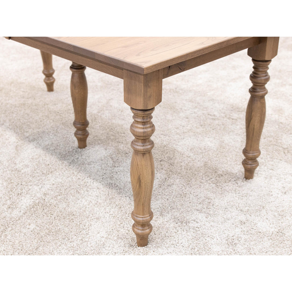 Modern Farm Leg White Oak Wood Extending Dining Table | WB